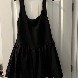 Black Sleeveless Mini Tank Dress